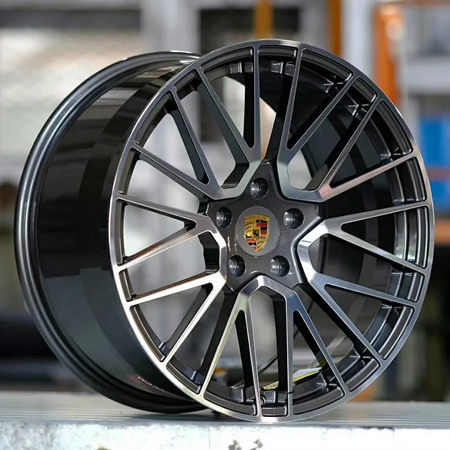 Porsche Cayenne 21 inch 10J forged wheels Aluminum alloy 6061 Bright gray machine face and bright black