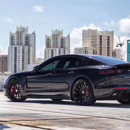Porsche Taycan 19 inch 8.5J forged wheels Aluminum alloy 6061 bright black and Matte black