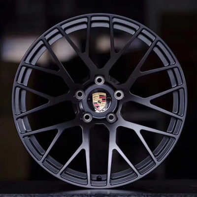 Porsche Cayenne 20 inch 9.5J forged wheels alloy 6061 Bright black machine face and Matte black