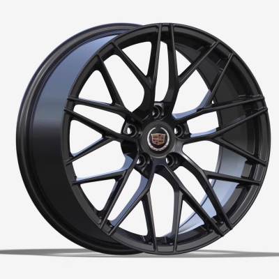 Custom Cadillac forged wheels 17  18  19  20  21  22  23  24  staggered design black