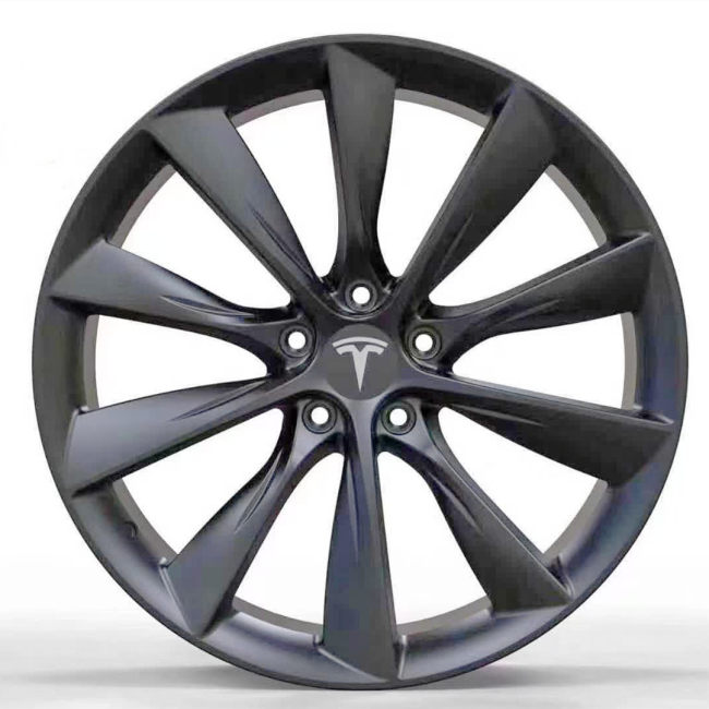 For Tesla Model 3 21x9.5J forged wheels Aluminum alloy 6061 bright black