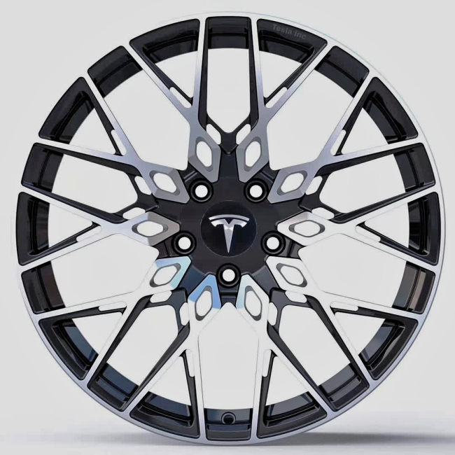 For Tesla Model 3 18x8.5J forged wheels Bright Black Machine Face Aluminum alloy 6061