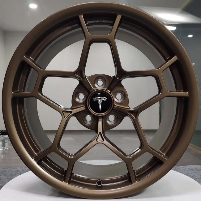 For Tesla Model 3 18x8J forged wheels Bright Bronze Aluminum alloy 6061