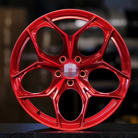 Customized 18x9J 5X112 Forged Wheels Bright Red Double 5 spokes Aluminum alloy 6061