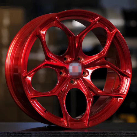 Customized Forged Wheels Bright Red Double 5 spokes Aluminum alloy 6061