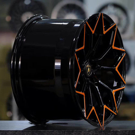 Lamborghini LP640 18x8.5J 5X120.65 Forged Wheels Black Machine Face Red Alloy 6061