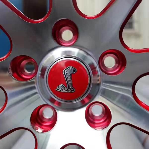 Ford Mustang Shelby GT500 20x11J 5X114.3 Forged Wheels Bright Red Machine Face Alloy 6061