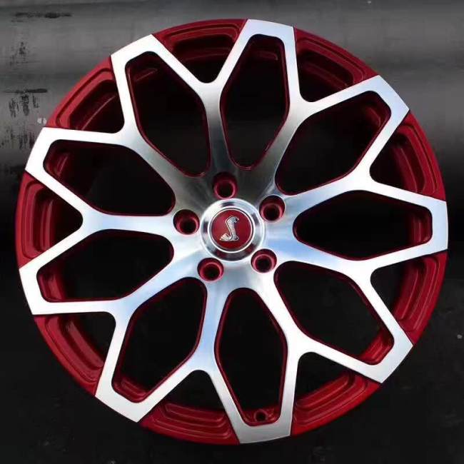 Ford Mustang Shelby GT500 20x11J 5X114.3 Forged Wheels Bright Red Machine Face Alloy 6061
