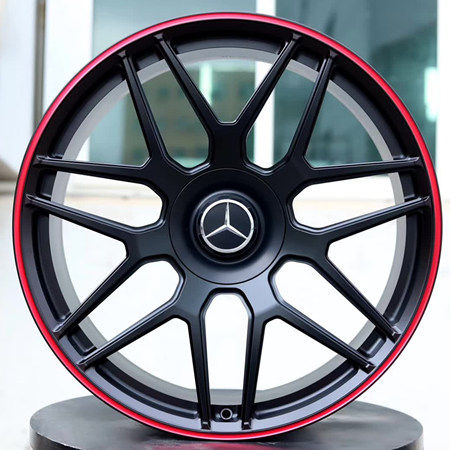 For Mercedes Benz G-Class AMG G63 21x10J 5X130 Forged Wheels Bright Black Alloy 6061