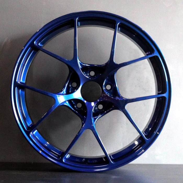Hot sale replica BBS 5 spokes classic Blue wheels rim suppliers