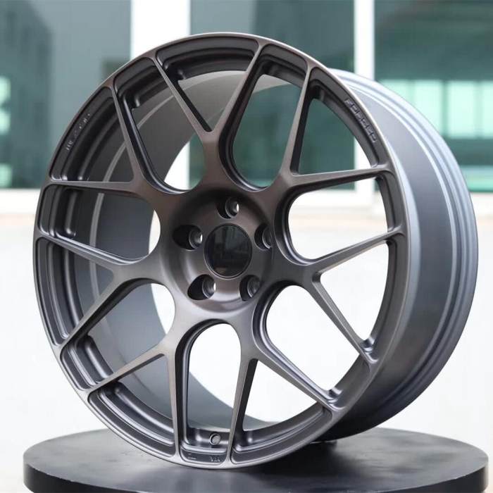 Hot sale replica 7 spokes classic Gun Metal 18 inch wheels rim suppliers
