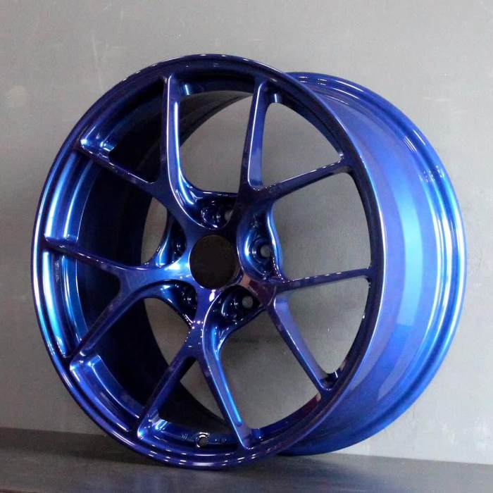 Hot sale replica BBS 5 spokes classic Blue 18 inch wheels rim suppliers