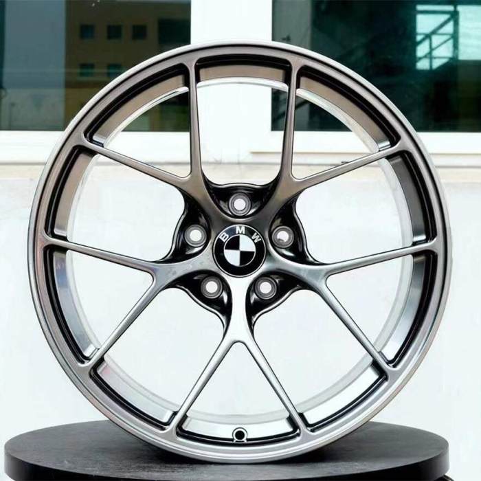 For BMW 3 Series 330i 20x8J 5X112 Forged Wheels Matte Metallic Aluminum Alloy 6061