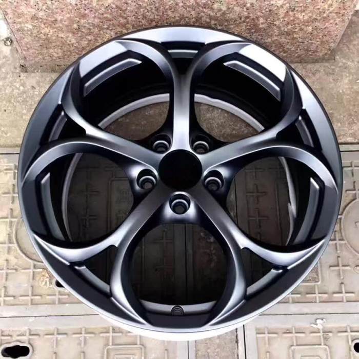 Custom Forged Wheels Matte Black 5 Spokes Alloy 6061