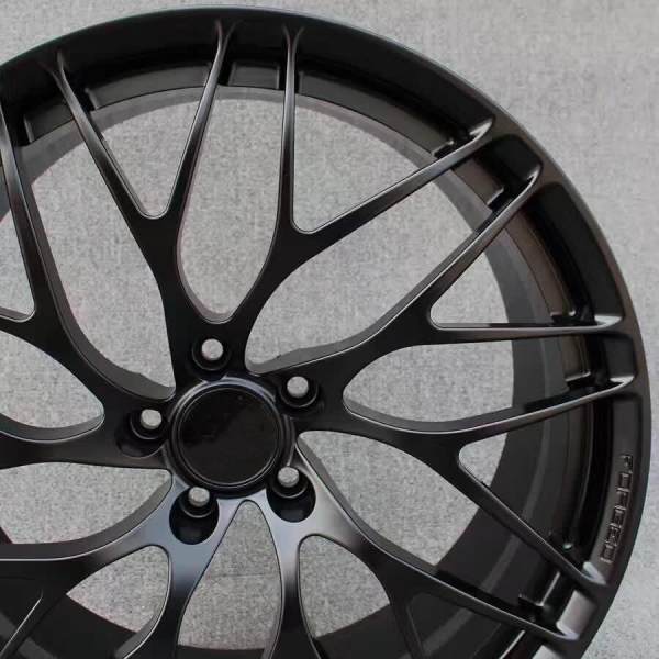 Custom Forged Classics Wheels Matte Black Spokes Alloy 6061