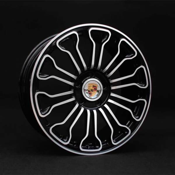 Porsche Panamera 22x11.5J 5x130 forged Wheels Bright Black Machine Face Alloy 6061