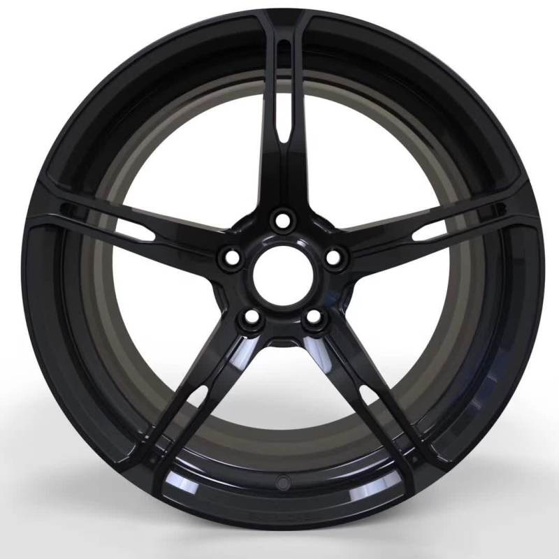 Custom Forged Wheels Bright Black 5 Spokes Alloy 6061