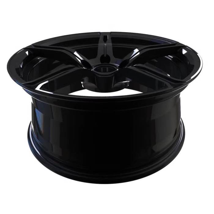 Custom Forged Wheels Bright Black 5 Spokes Alloy 6061