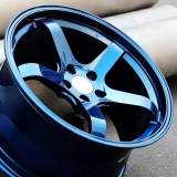Aftermarket Custom Rim 18x9 Forged Replica Wheels Bright Blue Concave