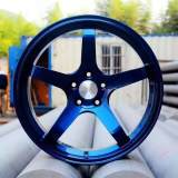 Aftermarket Custom Rim 18x9 Forged Replica Wheels Bright Blue Concave
