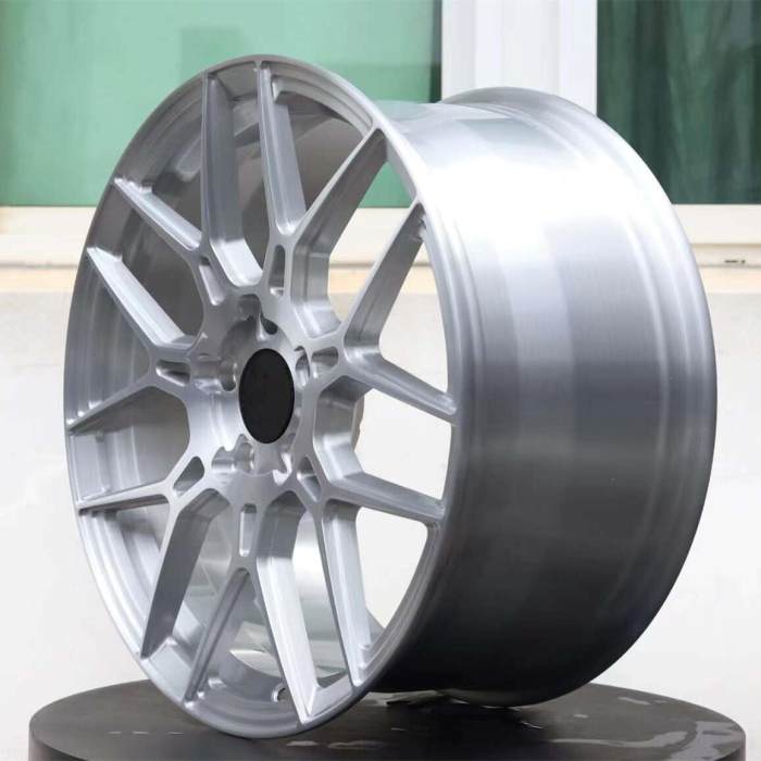 Aftermarket Custom Rim Forged Replica Wheels Bright Silver 5 Lug