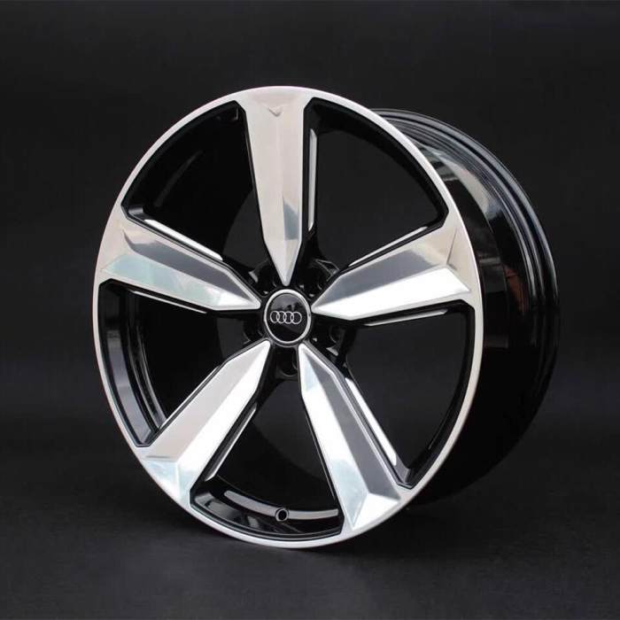 For Audi e-tron 21x9.5J 5X112 Forged Wheels Bright Black And Silver Face Aluminum Alloy 6061