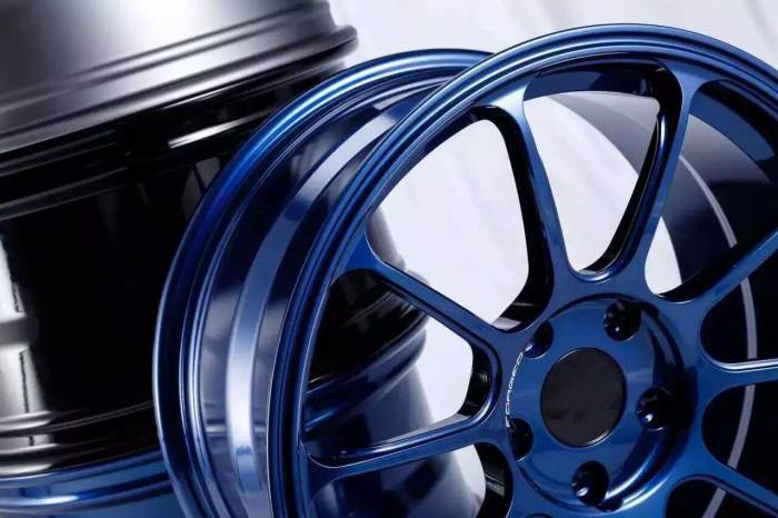Custom Forged Ultralight Wheels Bright Black Blue Gun Metal Alloy 6061