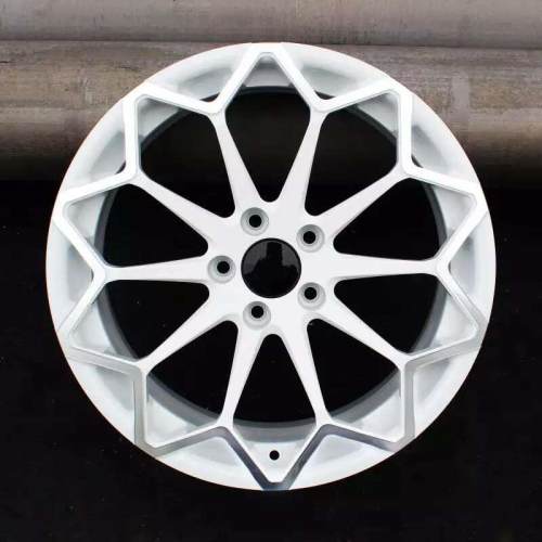 Custom Forged Flower Wheels Bright White Alloy 6061