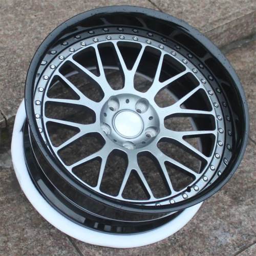 For BBS Style wheel 2 piece rim Gun Metal Flat Lip Reverse Mount