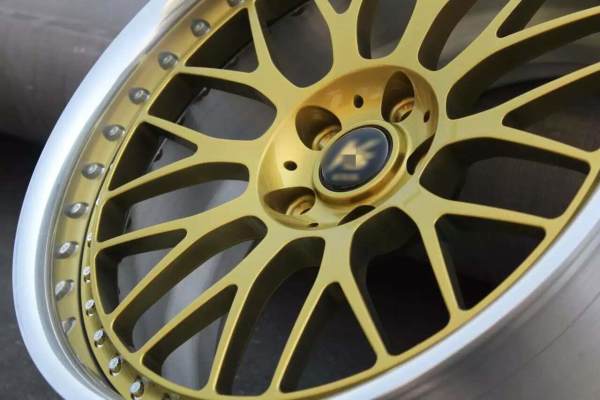 For Rays Style wheel 2 piece rim 19x12J 5x120 Golden Flat Lip Or Step Lip Polished Rim
