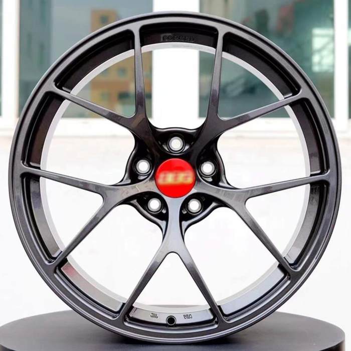 For BBS Style 19x10J 5X114.3 Forged Wheels Classic Bright Black Alloy 6061