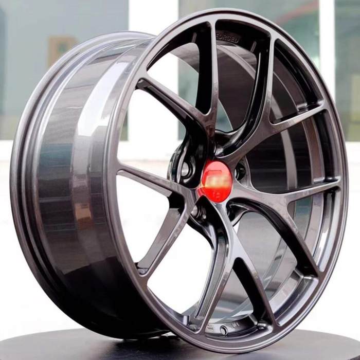 For BBS Style 19x10J 5X114.3 Forged Wheels Classic Bright Black Alloy 6061