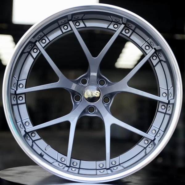 For BBS Style 2 piece wheel 22x11J 5x120 Silver Flat Lip Deep Dish