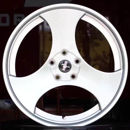 Aftermarket Ford Mustang Forged 2 piece Wheel 19x10.5J 5x114.3 Brush Center Polish Barrel