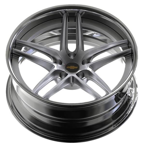 Aftermarket Chevrolet Camaro 2 piece wheel 20x12J Yellow Gun Metal Deep Dish