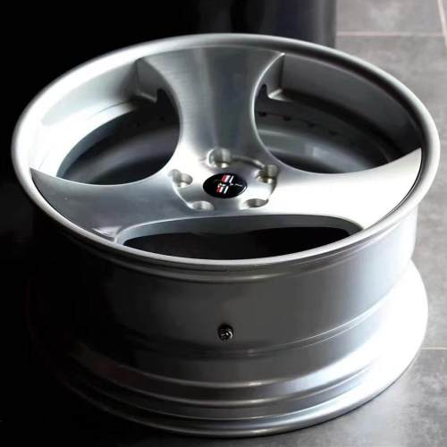 Aftermarket Ford Mustang Forged 2 piece Wheel 19x10.5J 5x114.3 Brush Center Polish Barrel