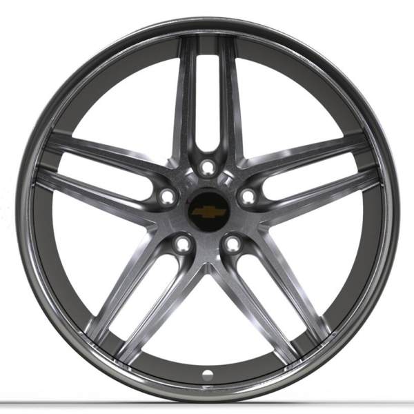 Aftermarket Chevrolet Camaro 2 piece wheel 20x12J Yellow Gun Metal Deep Dish