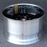 19x9.5J Bright Black Center Polish Barrel Soft Lip Deep Dish Forged 2 Piece Wheel