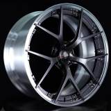 19x10.5J Bright Black Or Gun Metal Center Polish Barrel Standard Lip Forged 2 Piece Wheel