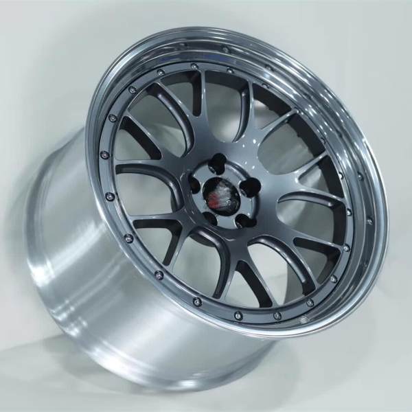 For BBS Style 2 piece wheel Gunmetal Step Lip