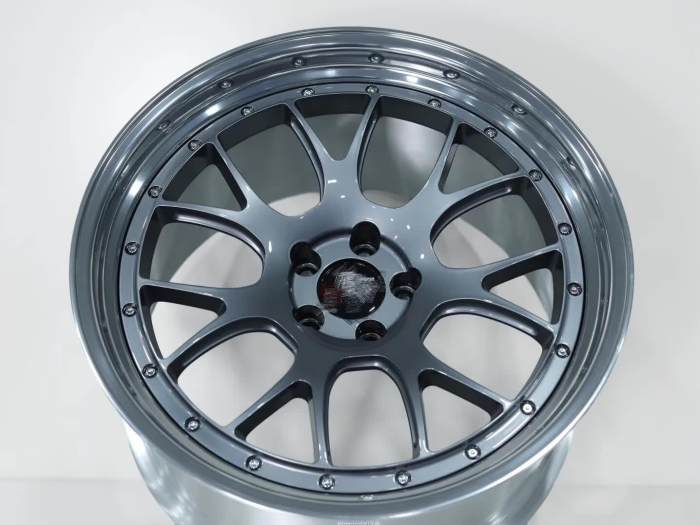 For BBS Style 2 piece wheel Gun Metal Step Lip