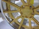 Aftermarket Custom Forged 3-piece wheels 19x10.5J Golden Center Polish Rim