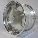 Aftermarket Custom Forged 3-piece wheels 18x12J Silver Center Polish Rim