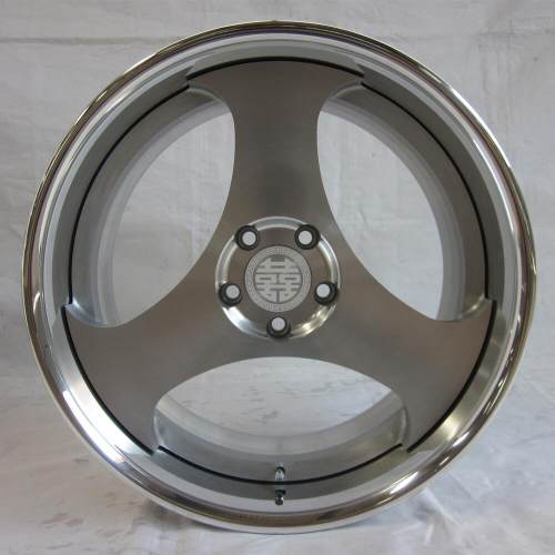 Aftermarket Custom Forged 3-piece wheels Silver Center Polish Rim