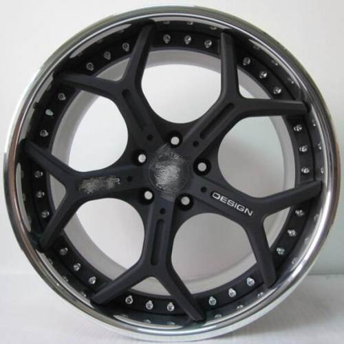 Aftermarket Custom Forged 3-piece wheels 20x10J Black Center Polish Rim
