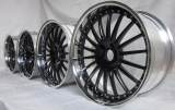 Aftermarket Custom Forged 3-piece wheels 20x10.5J Black Center Polish Rim