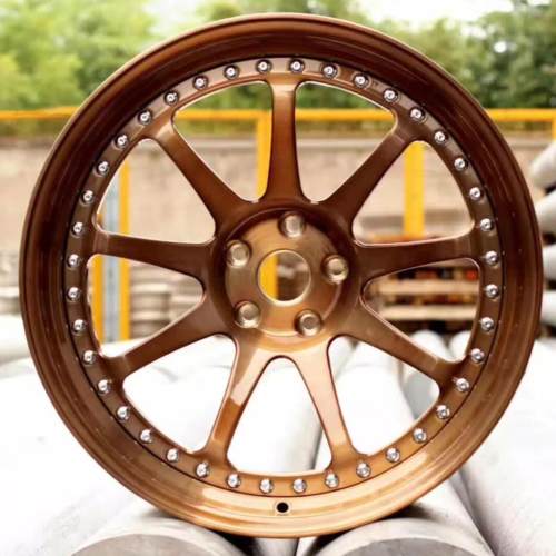 Aftermarket Custom Forged 3-Piece Wheels 17x10.5J Bronze Center Bronze Step Lip