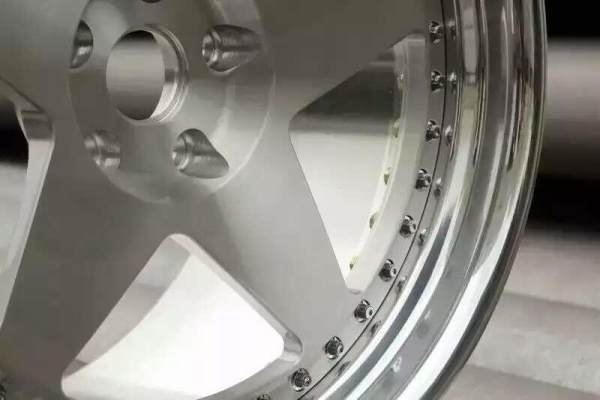 Aftermarket Custom Forged 3-Piece Wheels Silver Center Polish Step Lip