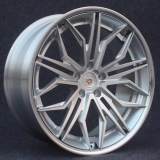 Aftermarket Custom Forged 3-Piece Wheels 19x8J Silver Center Polish Step Lip