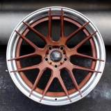 Aftermarket Custom Forged 3-Piece Wheels 20x12.5J Bronze Center Polish Step Lip